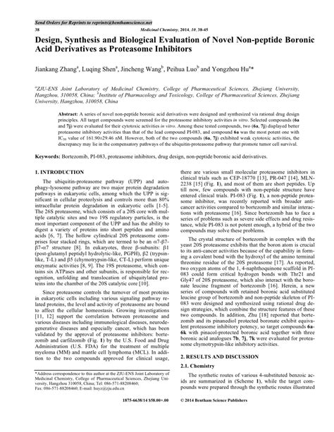 PDF Design Synthesis And Biological Evaluation Of Novel Non Peptide