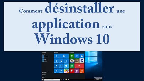 Comment D Sinstaller Une Application Sous Windows Youtube