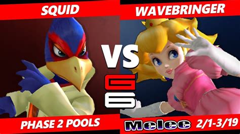 Genesis 6 SSBM Squid Falco VS WaveBringer Peach Smash Melee R2