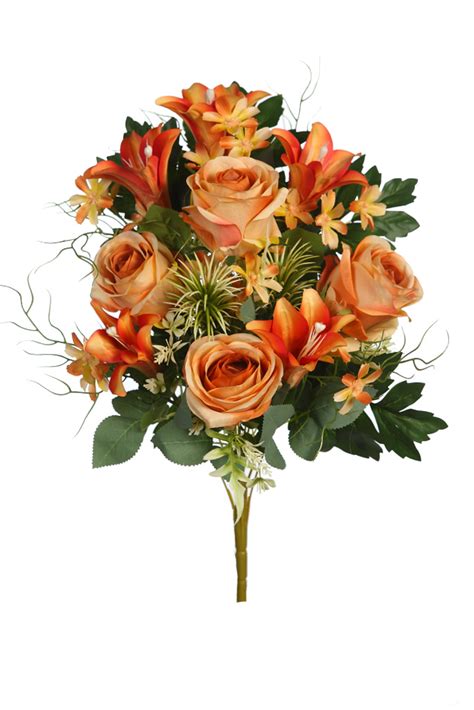 Ramo Rosas Y Lilys Artificial Cm Andudecor