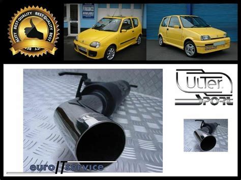 Exhaust Sport Muffler For Fiat Cinquecento Sporting