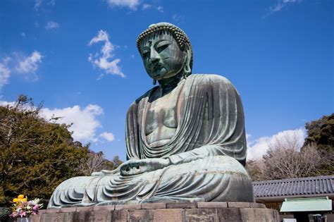 Grande Buda Do Templo De Kotokuin Em Kamakura Foto Premium