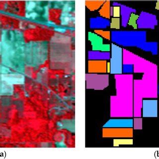 A False Color Map And B Ground Truth Of The Indian Pines Dataset