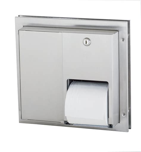 Partition Mounted Stainless Steel Toilet Tissue Dispenser Bradley