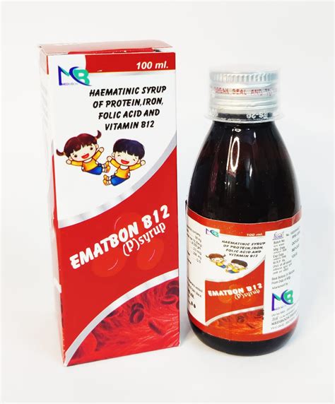 Haematinic Syrup Of Protein Iron Folic Acid And Vitamin B