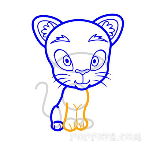 How To Draw A Tiger Cub – Pop Path