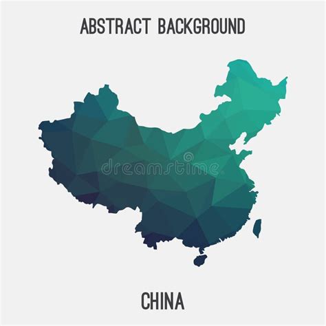 China Map Geometric Polygonal Stock Illustrations 300 China Map