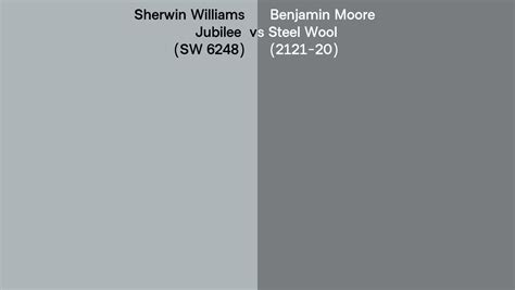 Sherwin Williams Jubilee SW 6248 Vs Benjamin Moore Steel Wool 2121