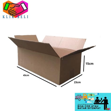 Jual Kardus Box Polos Persegi Panjang Ukuran 45x23x15 Cm Kota Tangerang Klik Beli Official