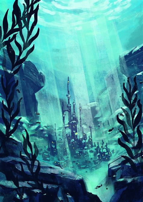 Underwater city Concept art, Nacho Welles on ArtStation at https://www ...