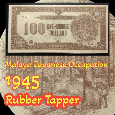 Rare Rubber Tapper Malaya Japanese Occupation World War II 1945