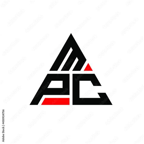 MPC triangle letter logo design with triangle shape. MPC triangle logo ...