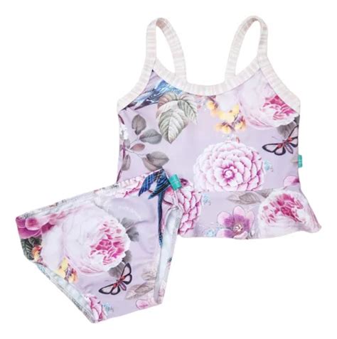 Bikini Volados Mini Ánima Traje De Baño Bebé Filtro Uv Bikini Volado