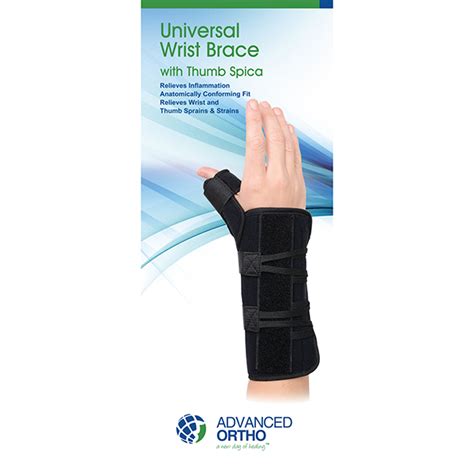 Universal Wrist Brace With Thumb Spica Suggested Hcpc L3807 And L3809