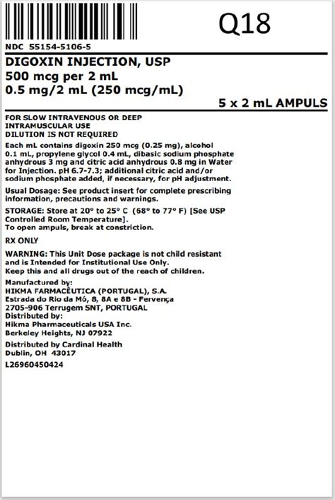 These Highlights Do Not Include All The Information Needed To Use Digoxin Injection Safely And