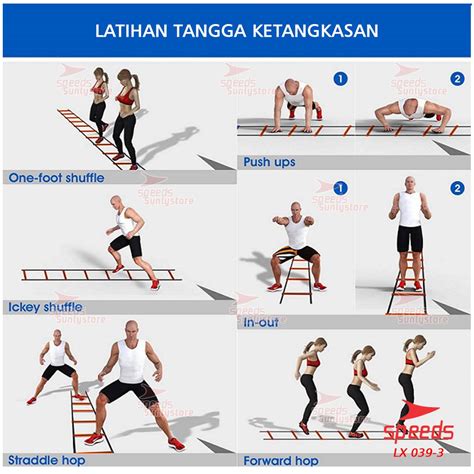 SPEEDS Agility Speed Ladder Drills Training Tangga Kelincahan