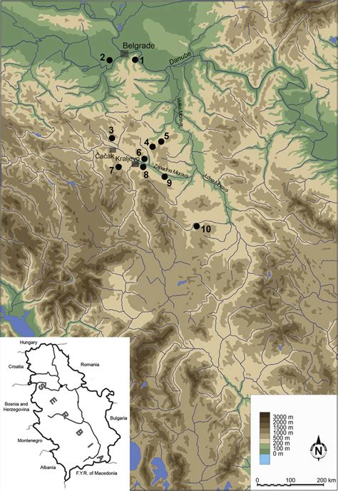 Map Of The Vinča Culture Sites Mentioned In The Text 1 Vinča Belo