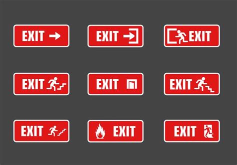 EXIT SIGN VECTOR 97094 Vector Art at Vecteezy