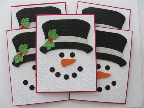 Christmas Cards Snowman Cards Snowman Card Set Greeting - Etsy