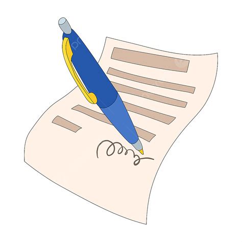 El Documento Está Firmado Icono De Estilo De Dibujos Animados Png