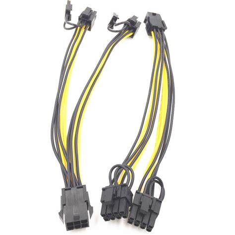 Cjpb1185568 6 Pin To Dual 8 Pin Pcie Power Cable Adapter For Graphics Cards High Quality Gpu