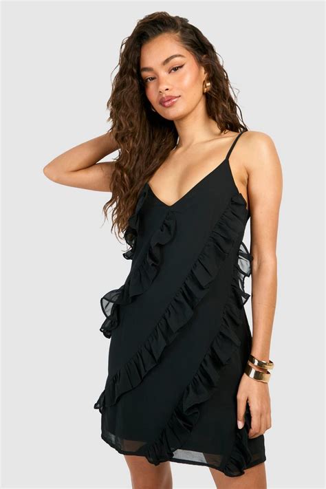 Ruffle Dresses Flounce And Ruffle Tops Boohoo Usa