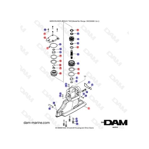 Vue Clat E Haut D Embase Mercruiser Bravo Dam Marine