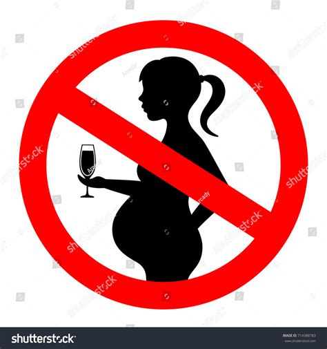 No Alcohol During Pregnancy Vector Sign 库存矢量图（免版税）714388783 Shutterstock