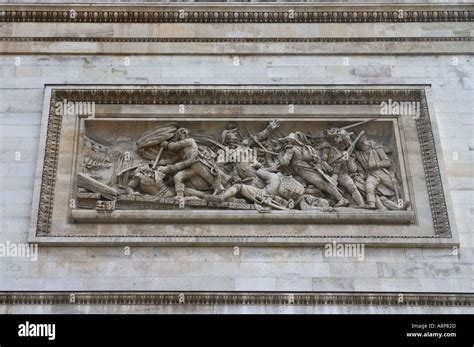 Arch De La Triomphe Arc Of Triumph Champs Elysees Paris France