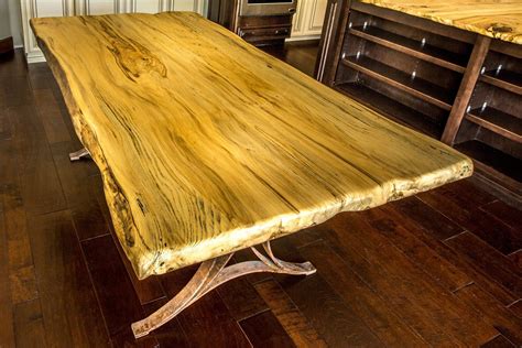 Live Edge Hackberry Dining Table Porter Barn Wood