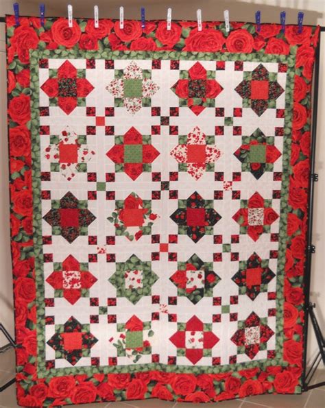 Twin Quilt Roses Twin Quilt Red Roses Quilt Glamour Etsy