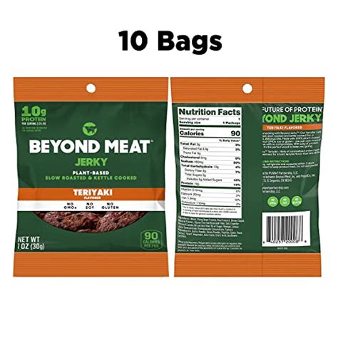 Beyond Meat Plant Based Jerky Teriyaki 10g Protein 1 Ounce Pack Of