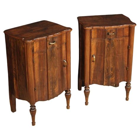 Pair Of Italian Deco Night Stand Tables At 1stDibs