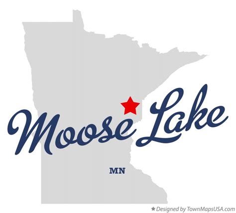 Map of Moose Lake, Carlton County, MN, Minnesota