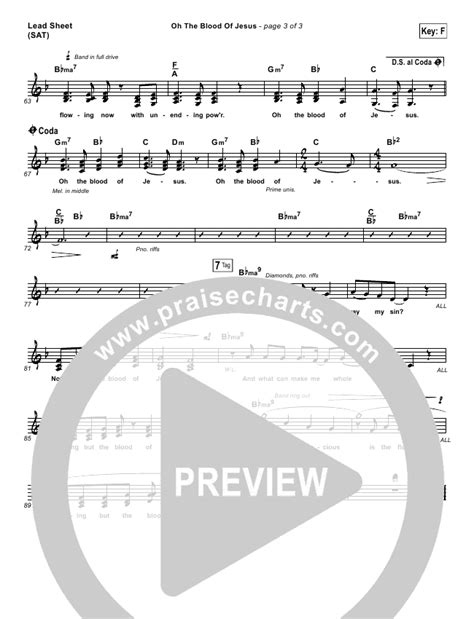 Oh The Blood Of Jesus Sheet Music PDF (Lucia Parker) - PraiseCharts