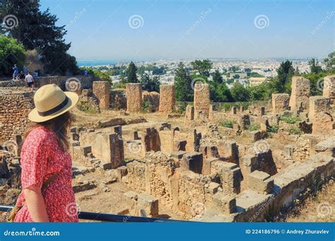 A Woman Looks at the Ruins of Carthage and the House Where Hannibal ...