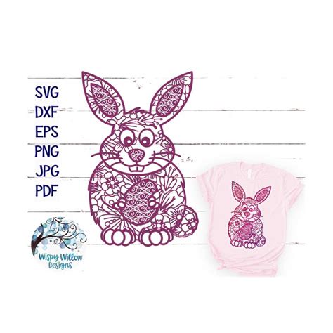 Easter Bunny Mandala Svg For Cricut Rabbit Zentangle Holdin Inspire