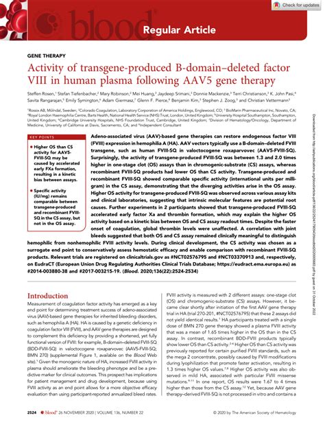 Pdf Activity Of Transgene Produced B Domain Deleted Factor Viii In