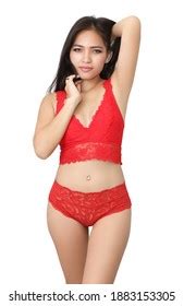 Sexy Asian Woman Red Bikini On Stock Photo 1873116031 Shutterstock