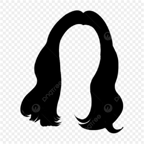 Female Hair Clipart Vector Female Hair Style Black Hair Creative Wig