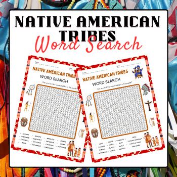 Native American Tribes Word Search Puzzle Native American Heritage Month