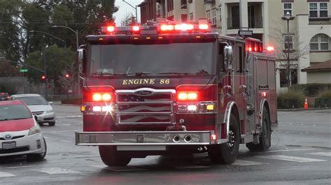 Milpitas Fire Dept Engine 86 Responding YouTube