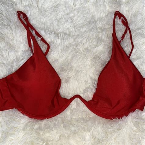 NWOT Red Bikini Top First Pics Off Site Depop