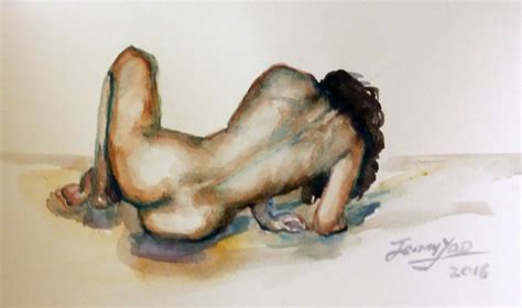 Original Watercolor Painting Nude III Woman 1807318 8 X10 With Mat Etsy