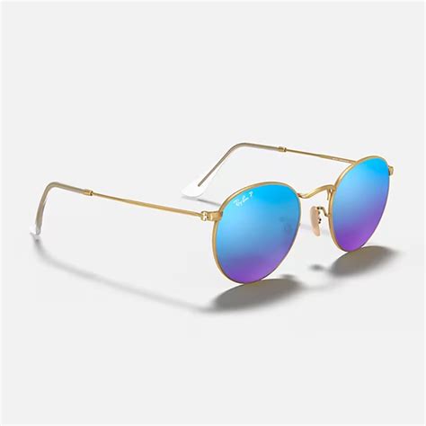 【ray Ban】 Round Flash Lenses ラウンドフラッシュレンズ Rb3447 1124l マットゴールドポラライズドブ