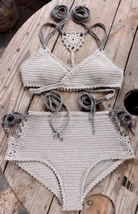 Aliyah Bikini Top And Highwaist Bottom Crochet Pattern By Elina