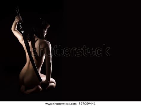 Sexy Nude Woman Sword On Dark Stock Photo Shutterstock