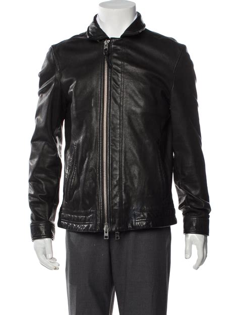 John Varvatos Lambskin Moto Jacket Black Outerwear Clothing