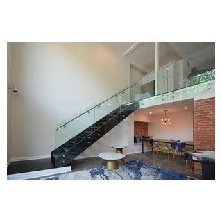 Erin S Glass Railing Contemporary Living Room Dc Metro By