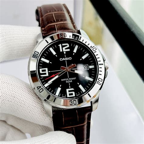 Đồng hồ nam dây da chính hãng Casio MTP VD01L 1BV Shopee Việt Nam